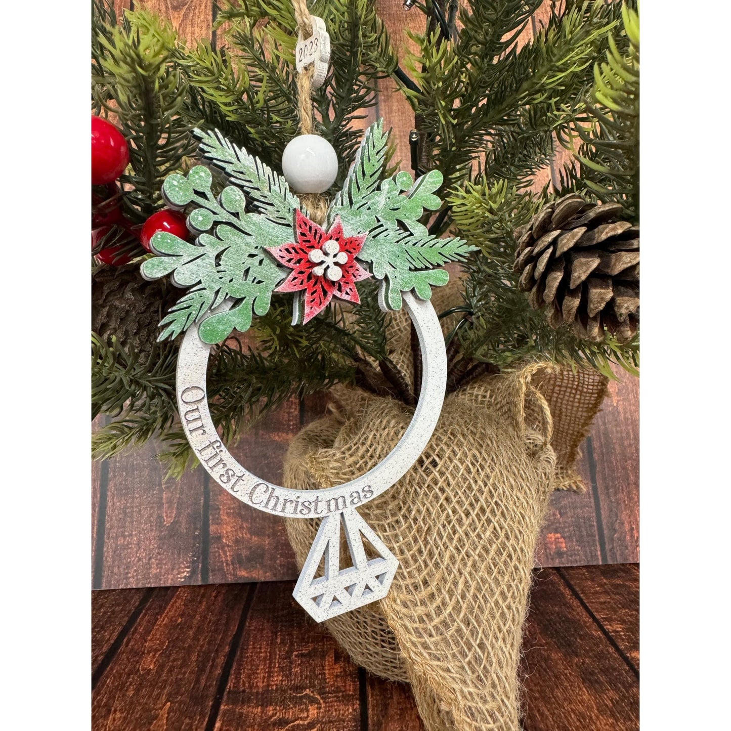 Our First Christmas Ring Ornament - Nifty Decor & More