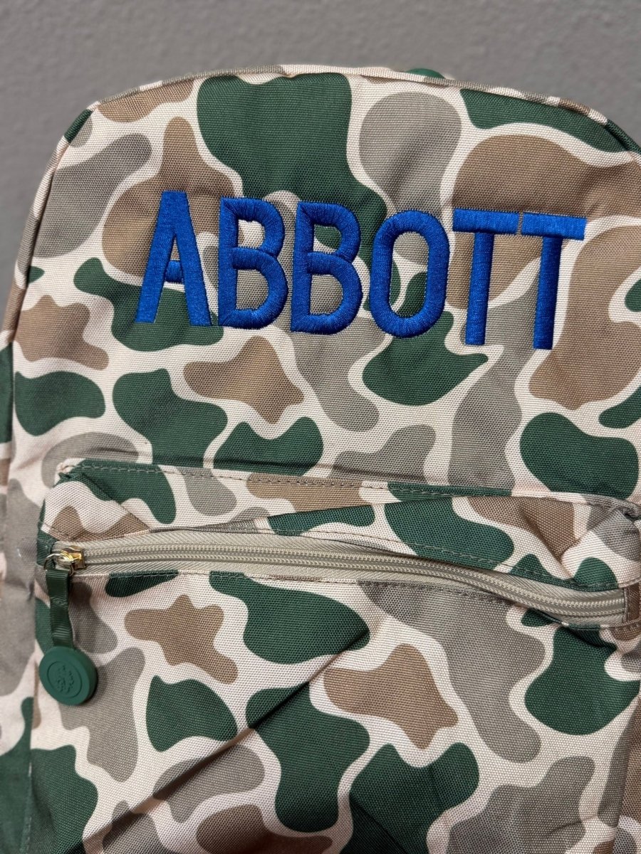 Personalized Embroidered Boys Classic Camouflage Backpack Set | Backpack, Lunchbox & Tumbler - Nifty Decor & More