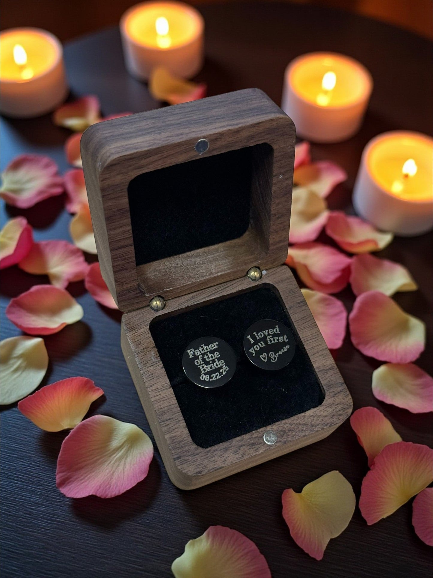 Personalized Men’s Wedding Cufflinks – Perfect Father of the Bride & Groom Gift – Classy Men’s Wedding Accessories Cuff links