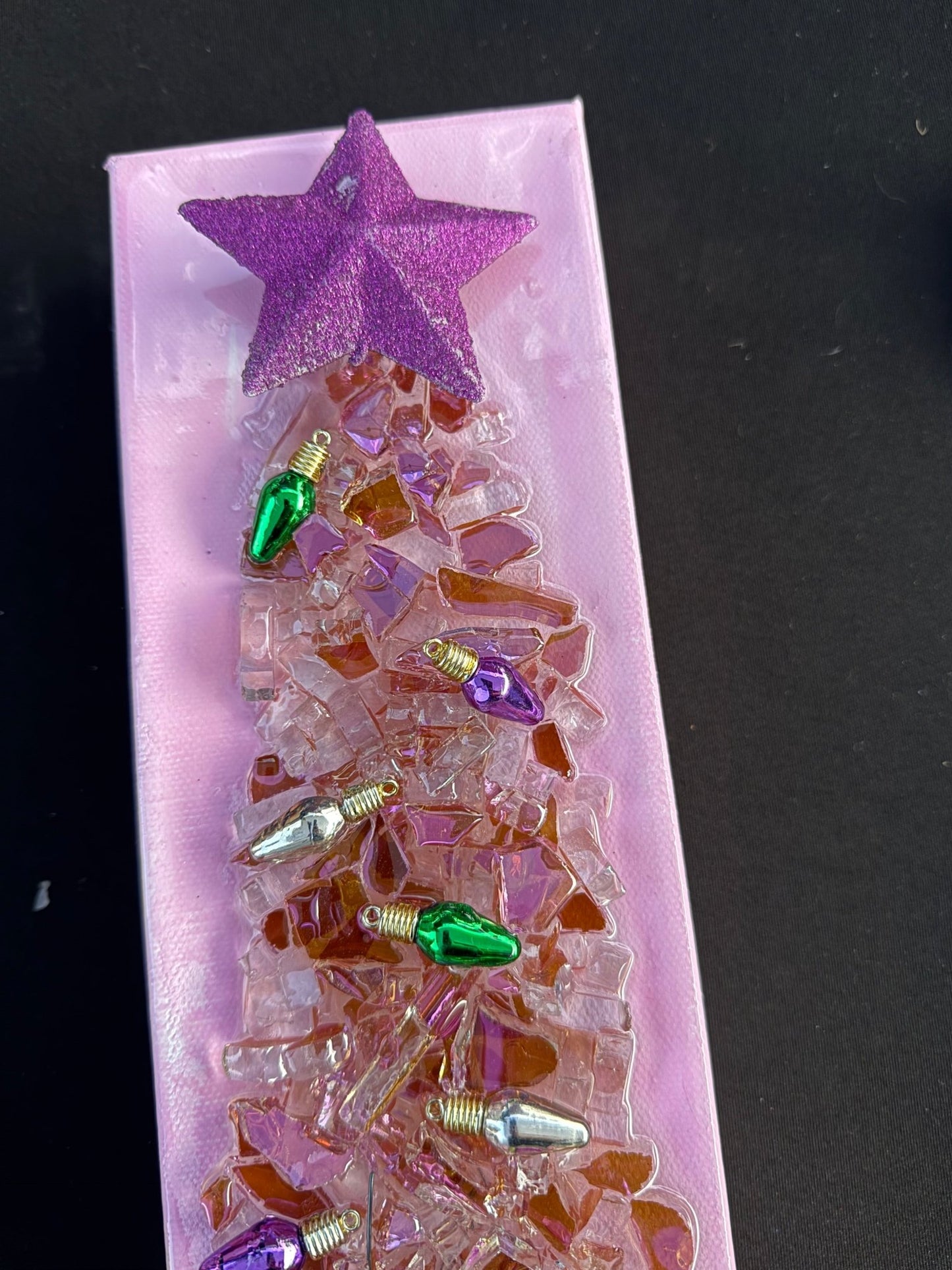 Pink Flamingo Christmas Tree Resin Frame - Nifty Decor & More