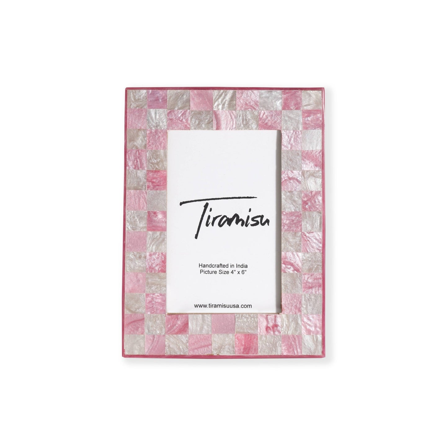 Pink & Ivory Resin Picture Frame