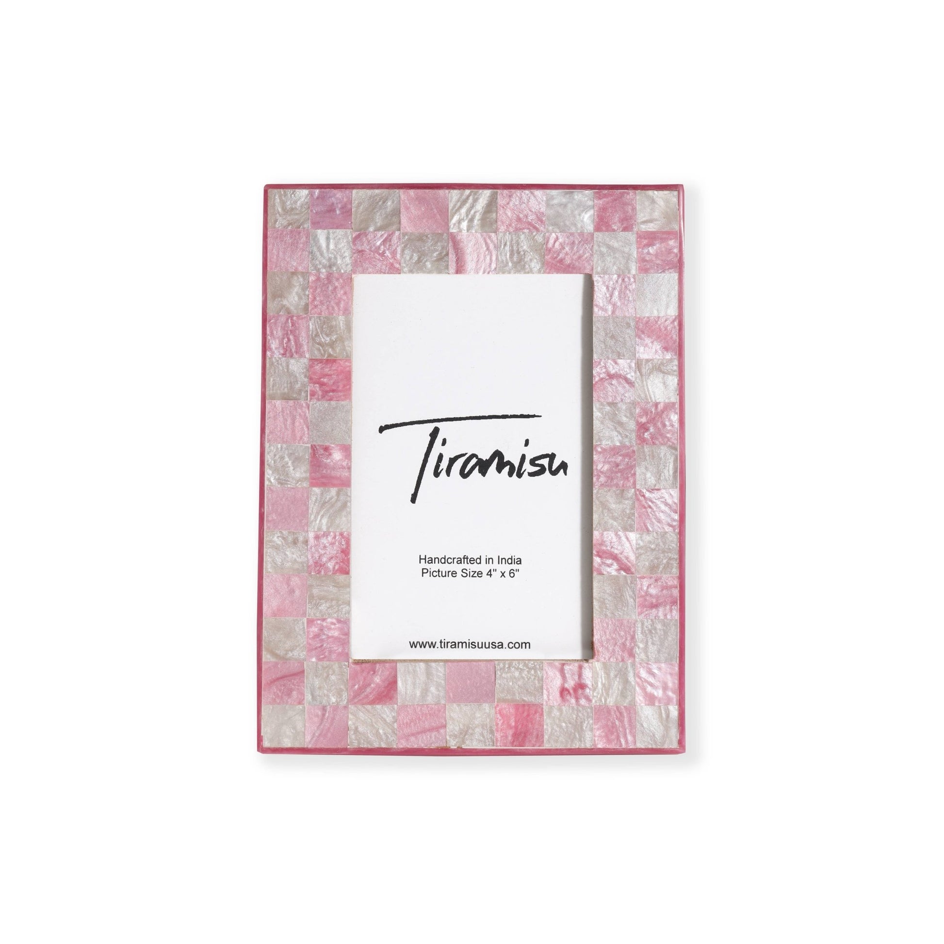 Pink & Ivory Resin Picture Frame
