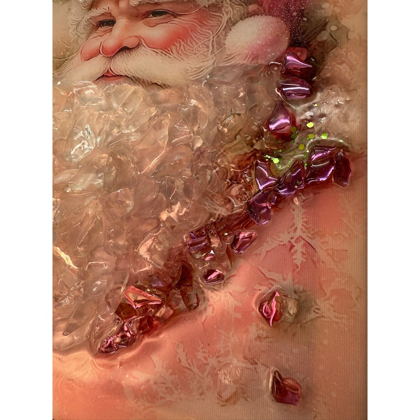 Pink Santa Resin Frame - Nifty Decor & More