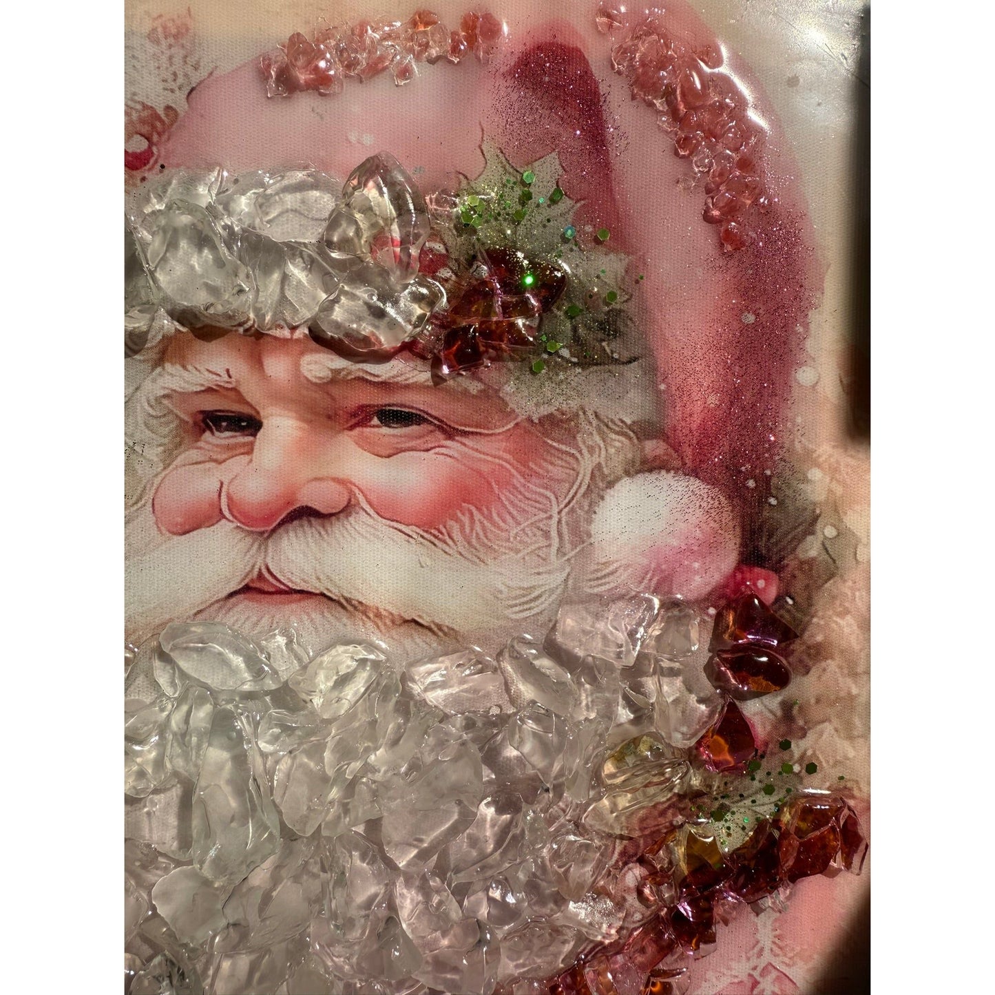 Pink Santa Resin Frame - Nifty Decor & More