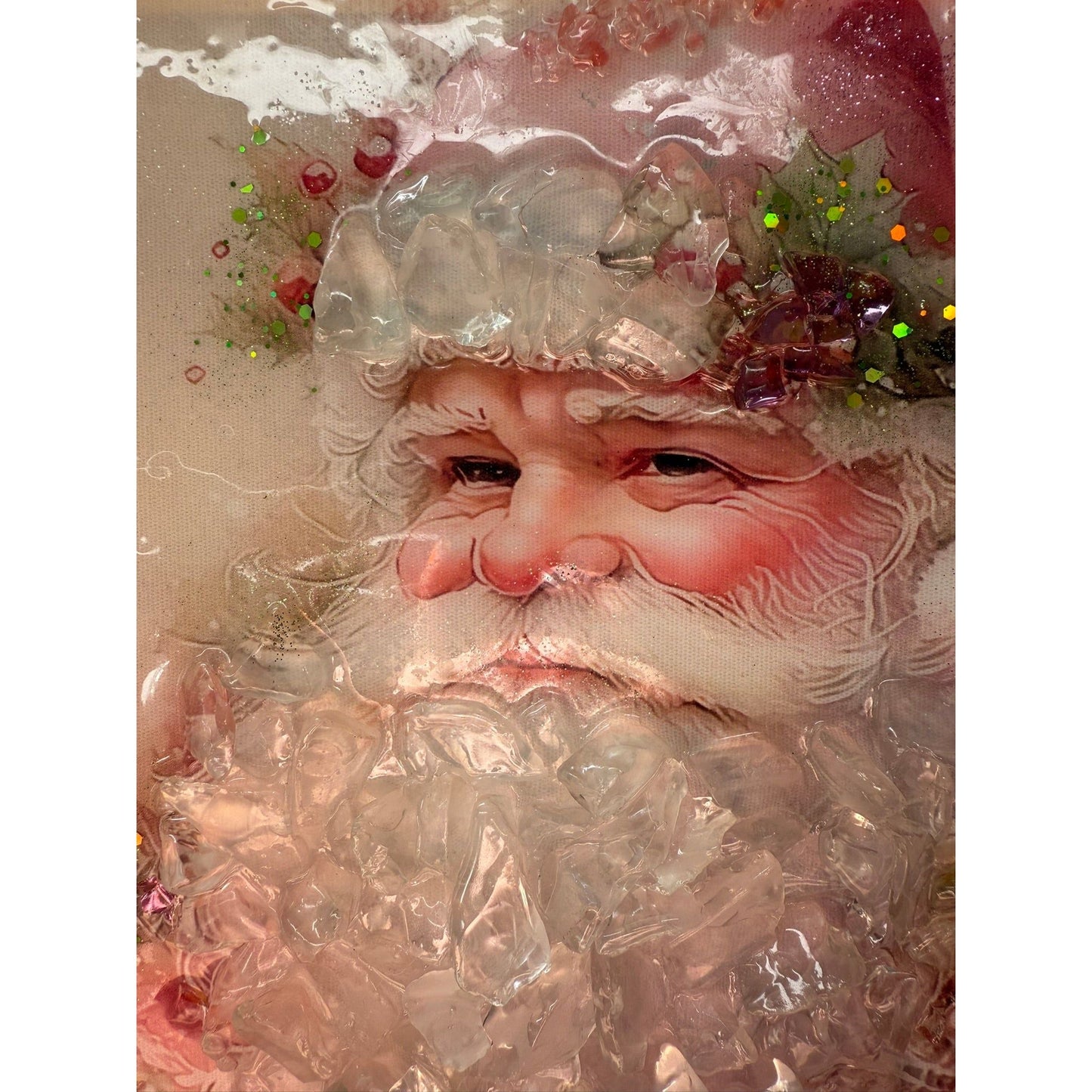 Pink Santa Resin Frame - Nifty Decor & More