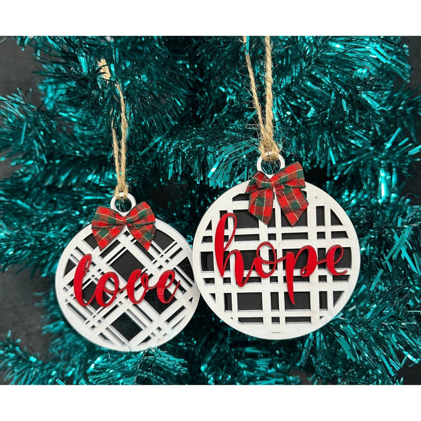 Plaid Ornaments - Nifty Decor & More