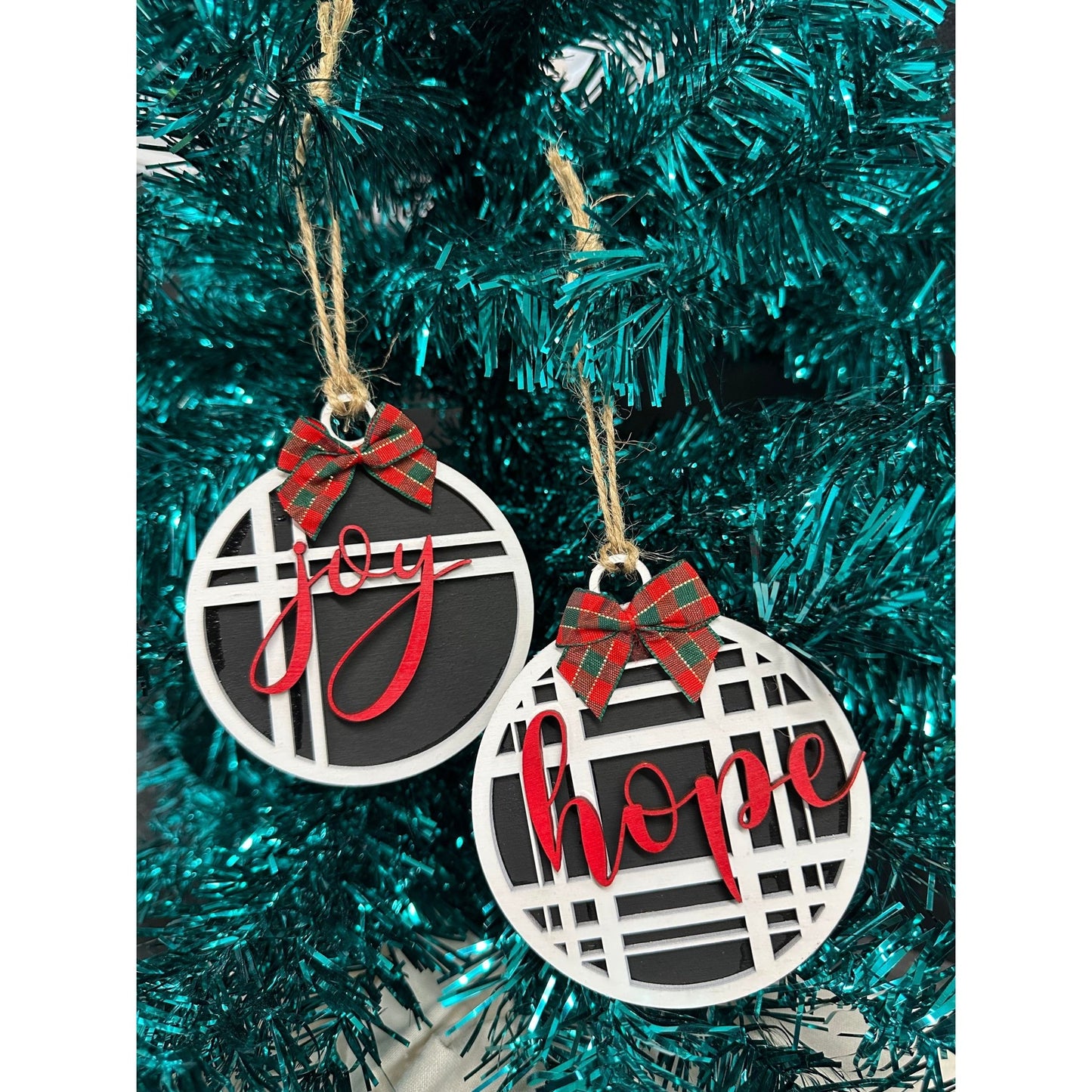 Plaid Ornaments - Nifty Decor & More