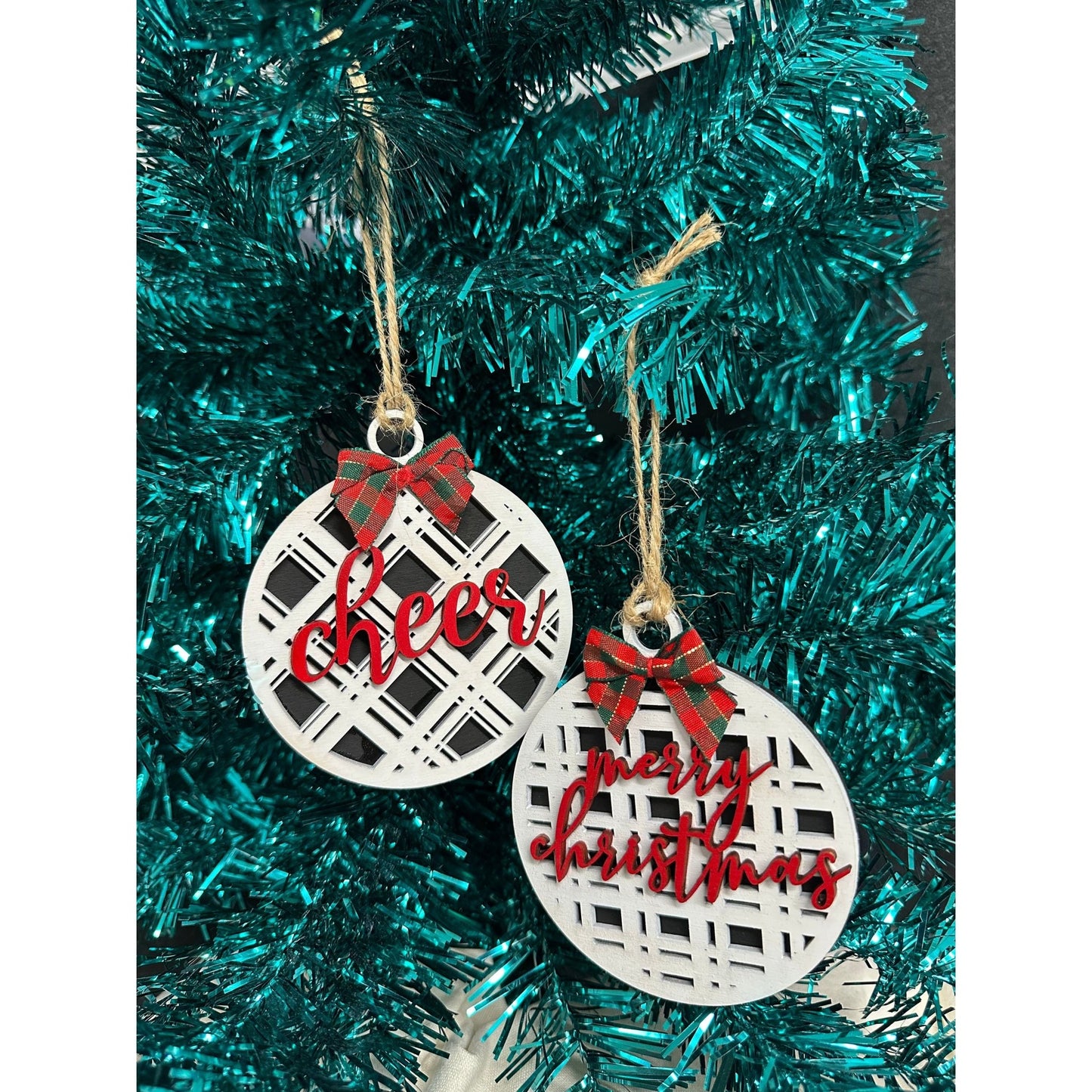 Plaid Ornaments - Nifty Decor & More