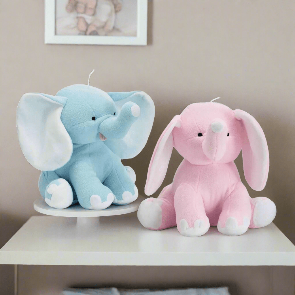 Plush Elephant Stuffed Animals - Adorable Nursery Decor & Baby Shower Gifts, Soft Cuddly Toy for Kids