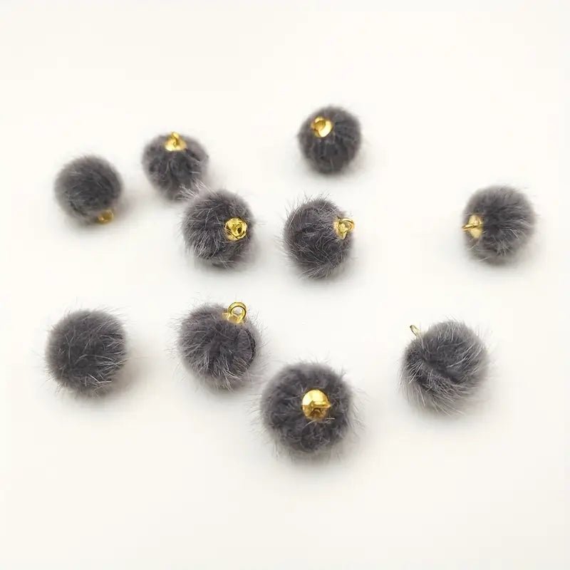 Pom Pom Pendant Charms, Fun Colorful Fluffy Detail, Ideal for Crafting Earrings, Hair Accessories & Keychains & Gift Giving - Nifty Decor & More