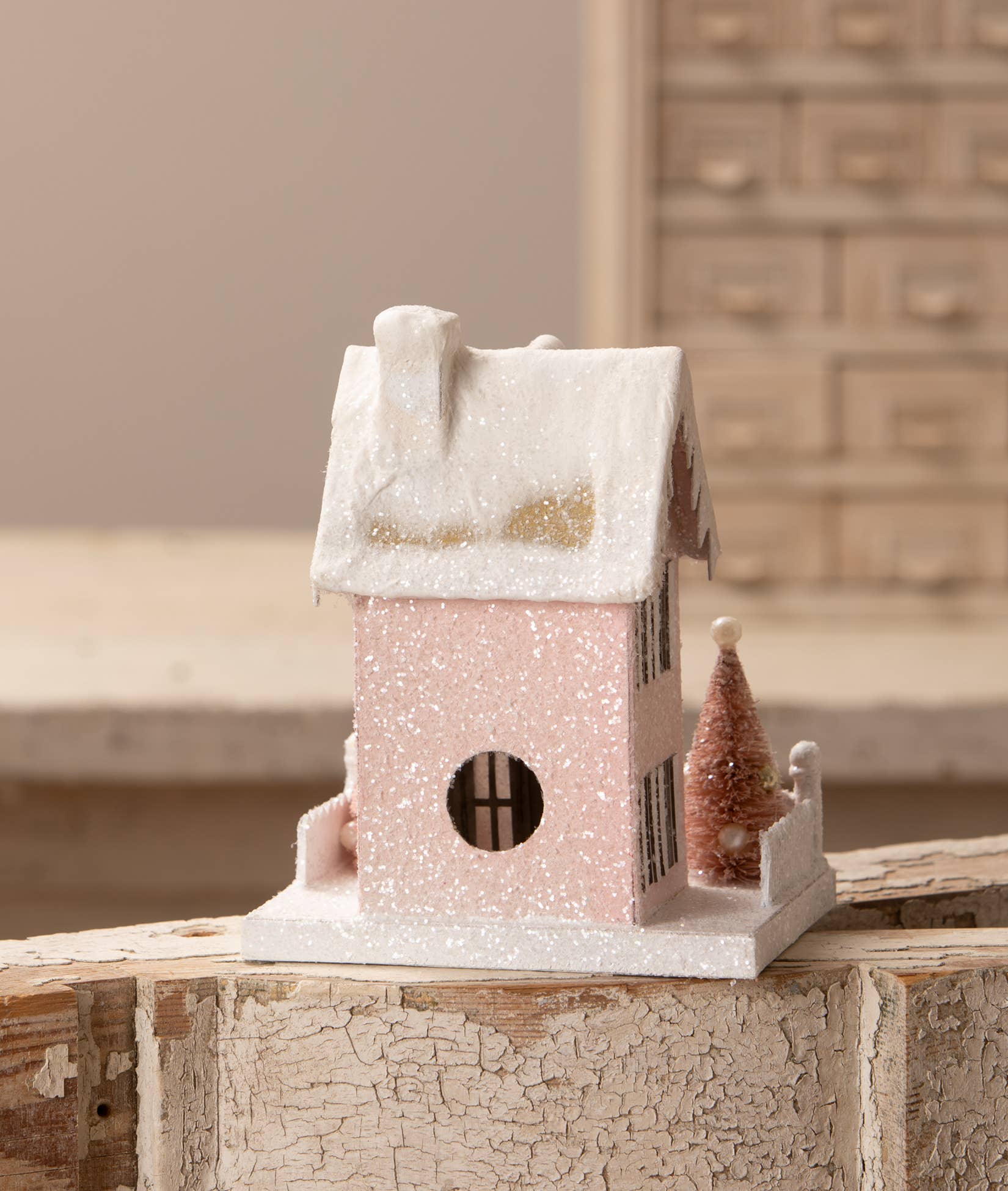 Pretty in Pink Cottage Collectible