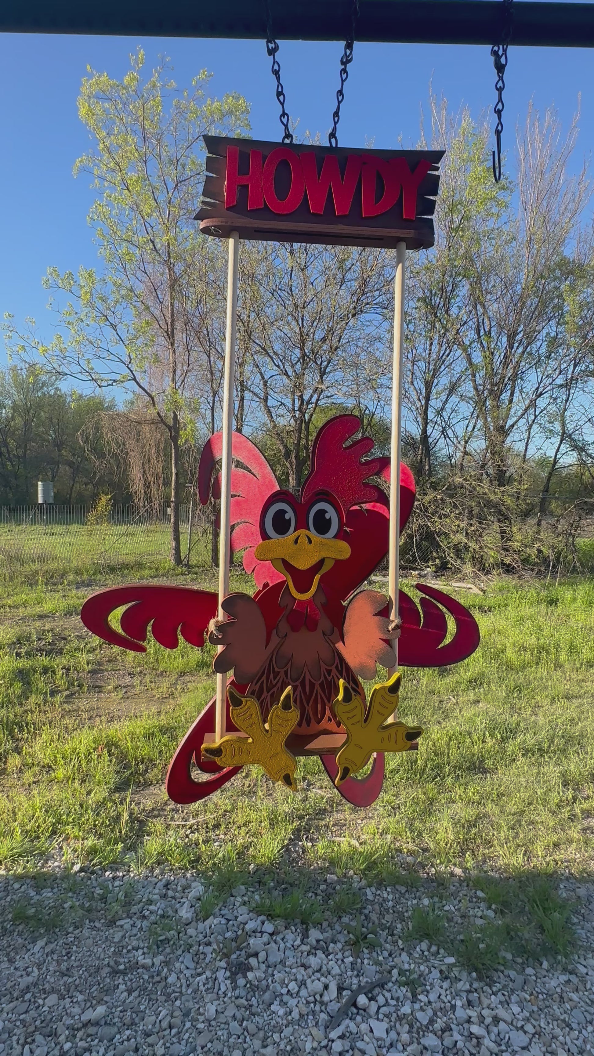 Rooster Windspinner Outdoor Decor