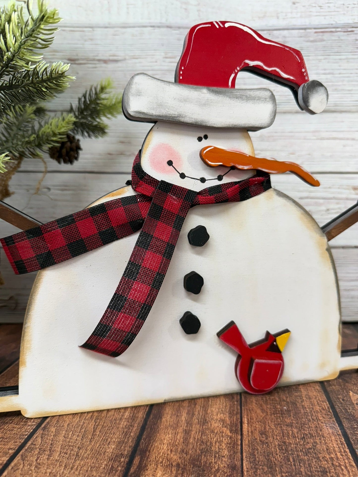 Prim Sitting Snowman - Nifty Decor & More