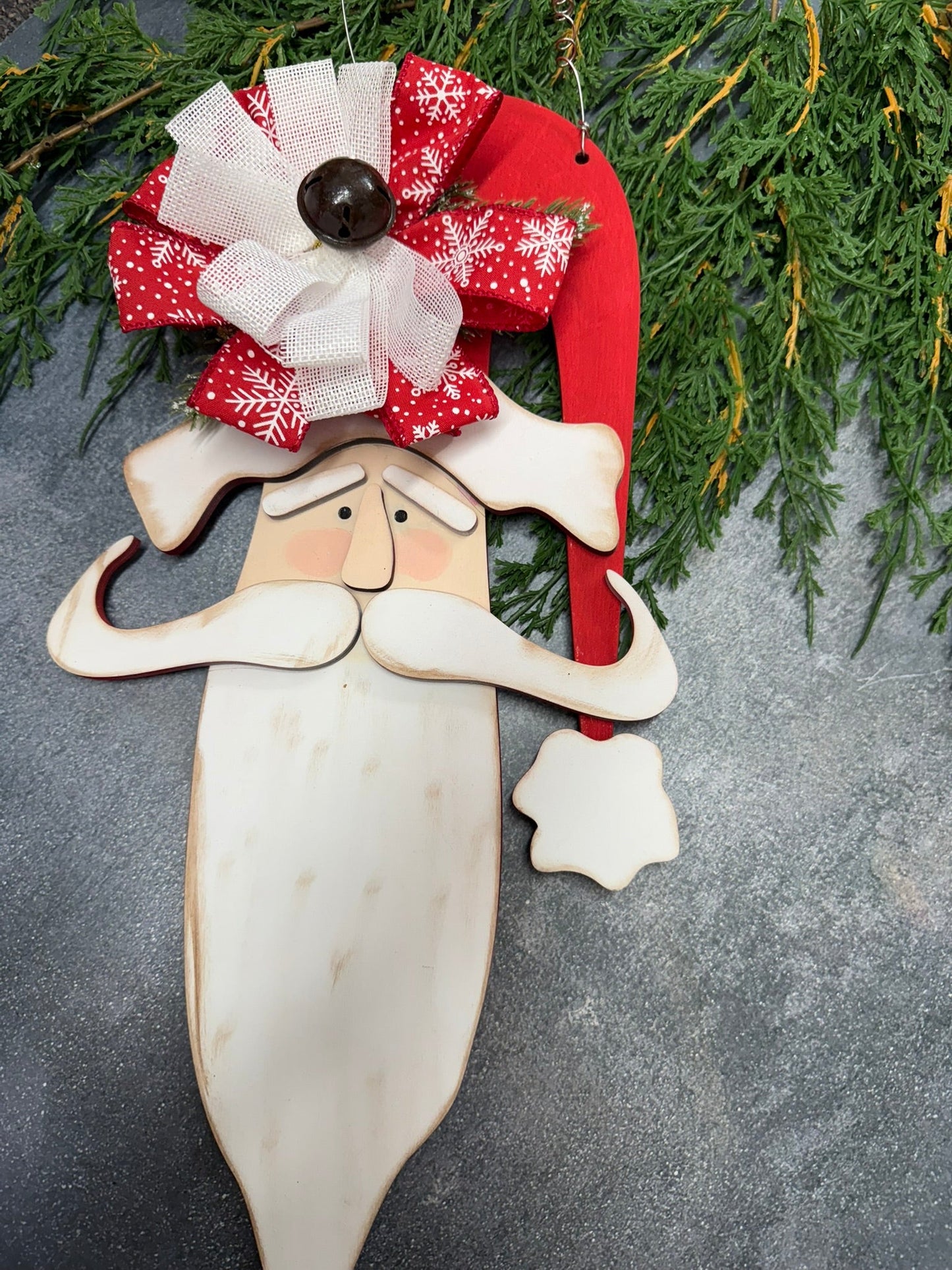 Primitive Santa Door Hanger - Nifty Decor & More