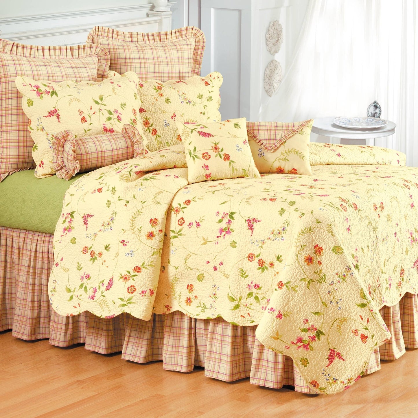 Priscilla Yellow Floral Embroidered Pillow | Boho Home Decor, Decorative Throw Pillow, Accent Cushion & Gift Idea