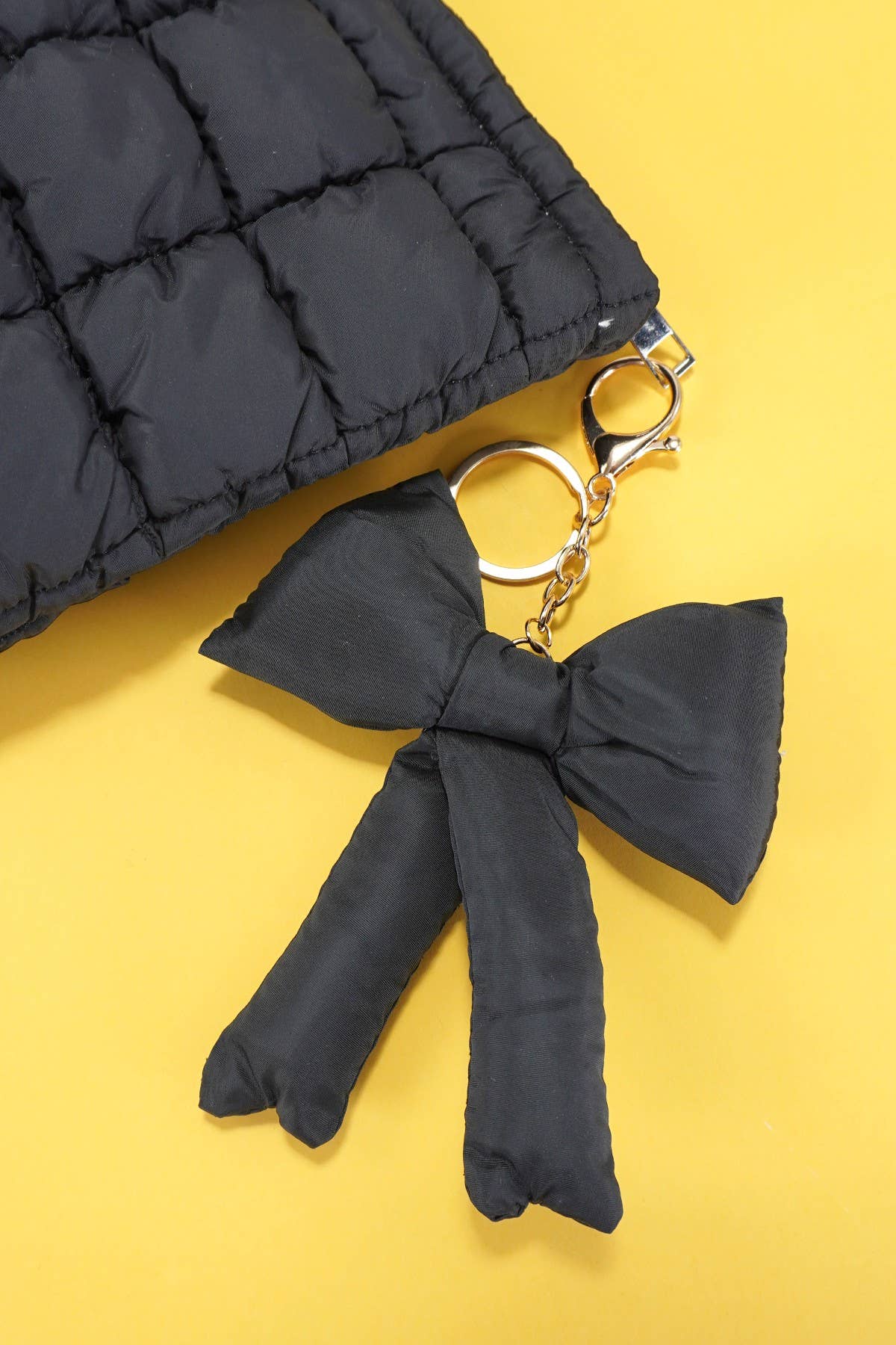 Puffy Bow Ribbon Bag Charm Keychain, Trendy Stylish Accessory for Bags, Gift for Girlfriend or BFF - Nifty Decor & More