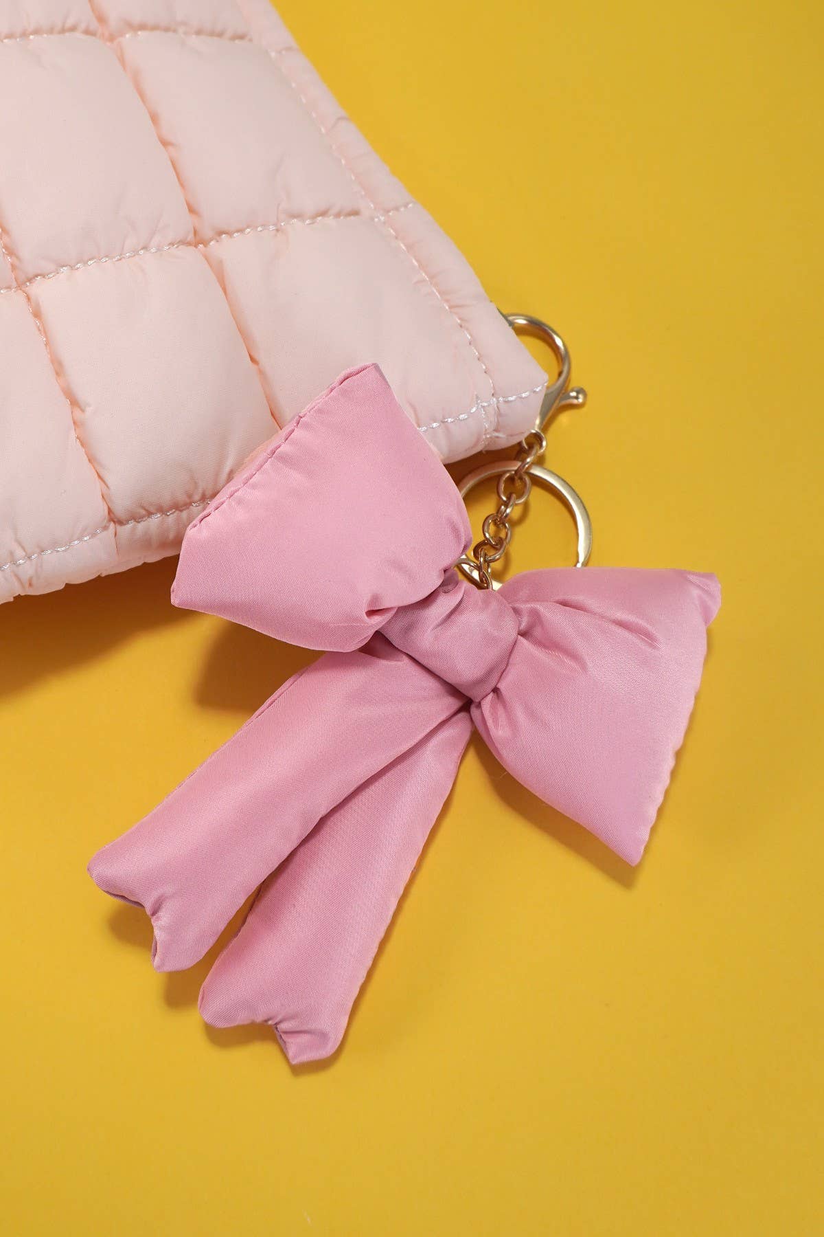 Puffy Bow Ribbon Bag Charm Keychain, Trendy Stylish Accessory for Bags, Gift for Girlfriend or BFF - Nifty Decor & More