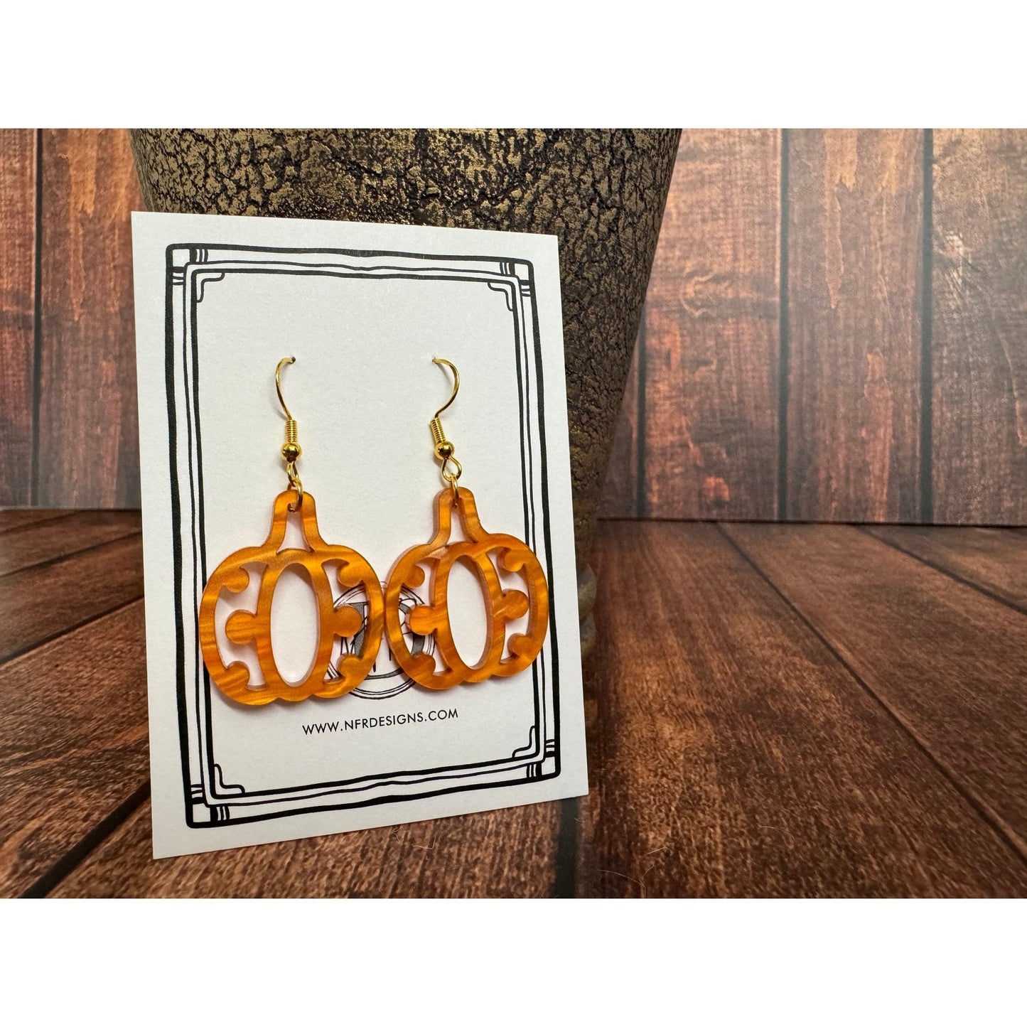 Pumpkin Dangle Earrings - Nifty Decor & More
