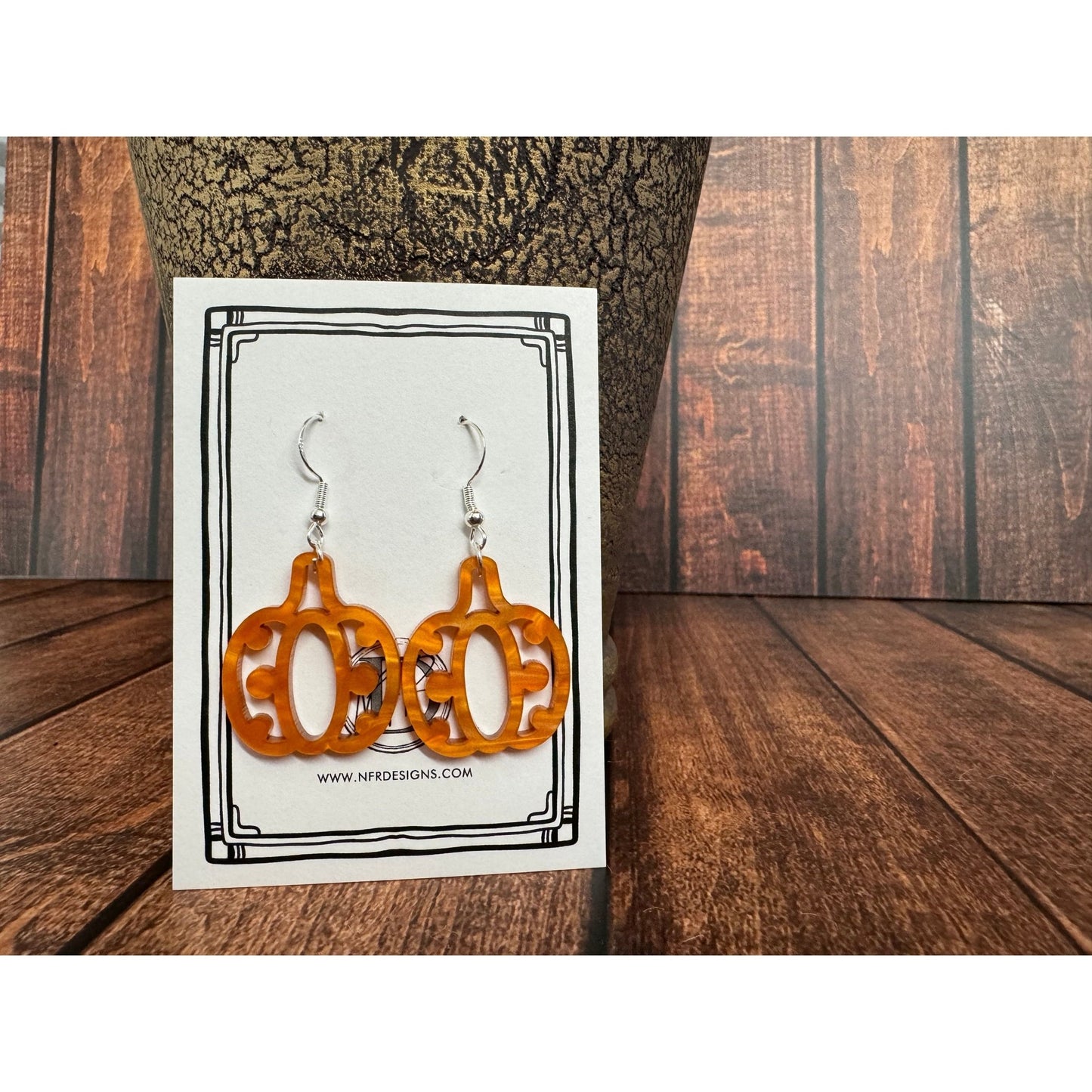 Pumpkin Dangle Earrings - Nifty Decor & More