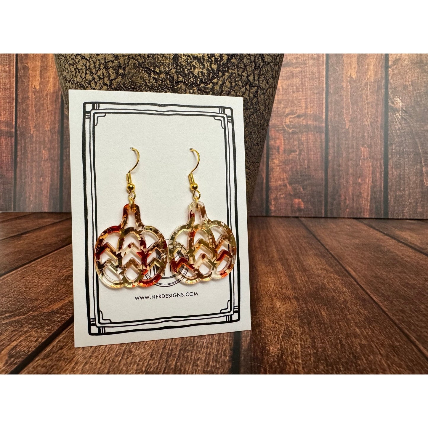 Pumpkin Dangle Earrings - Nifty Decor & More