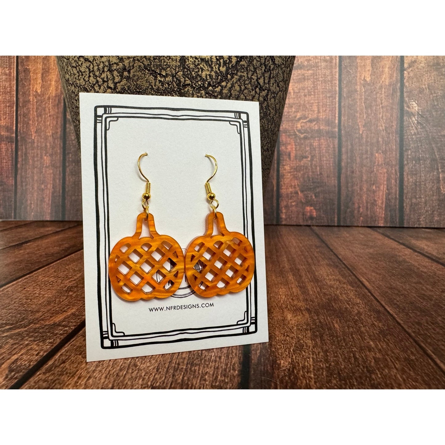 Pumpkin Dangle Earrings - Nifty Decor & More
