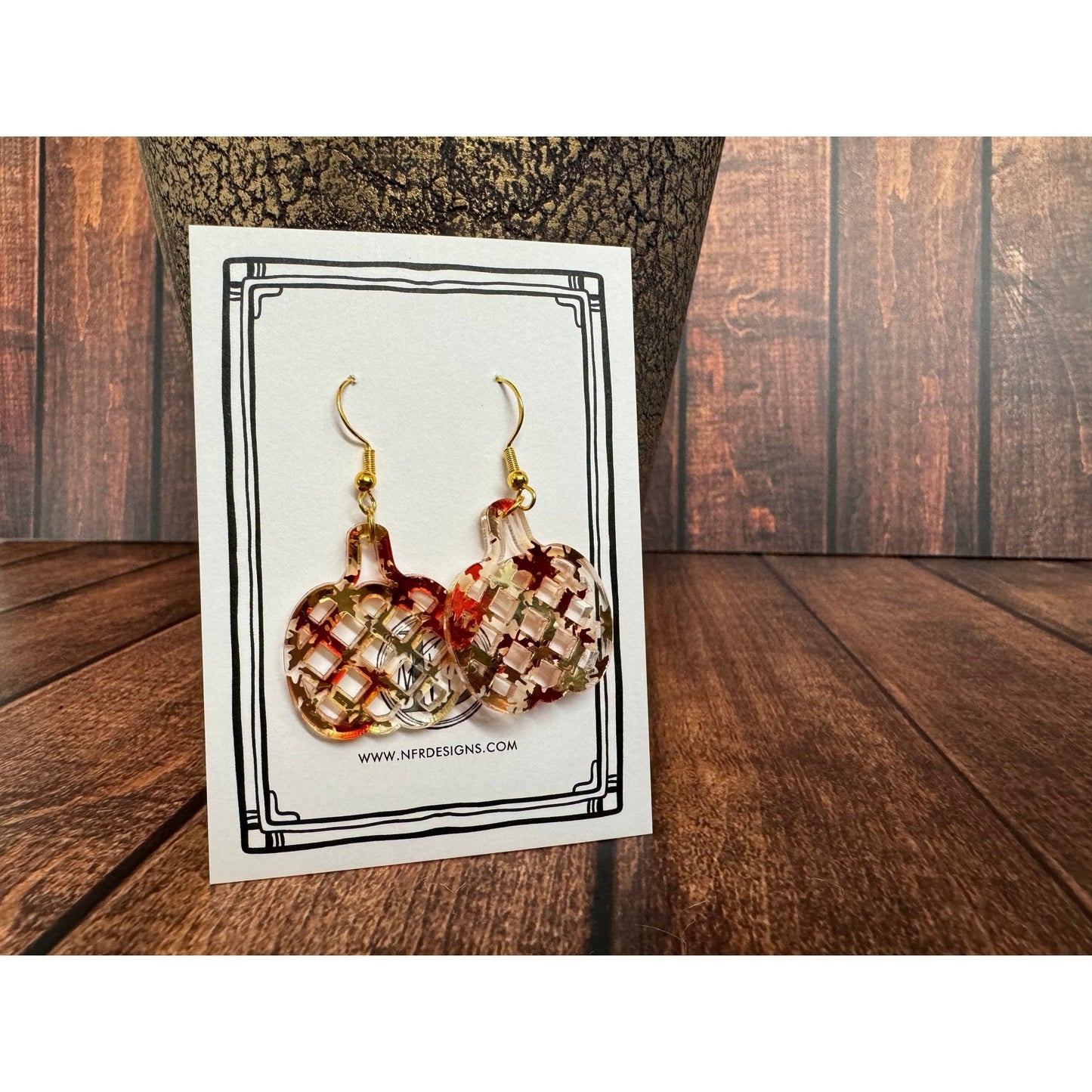Pumpkin Dangle Earrings - Nifty Decor & More