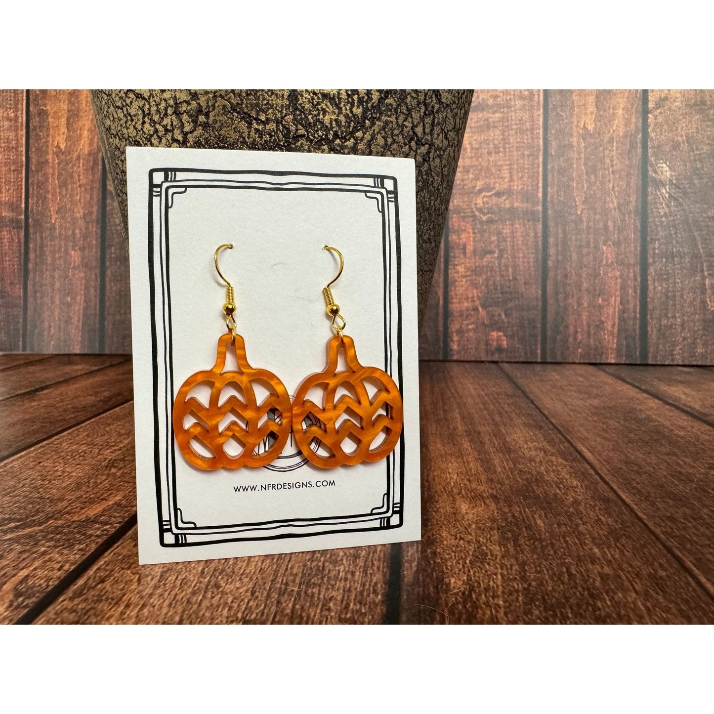 Pumpkin Dangle Earrings - Nifty Decor & More