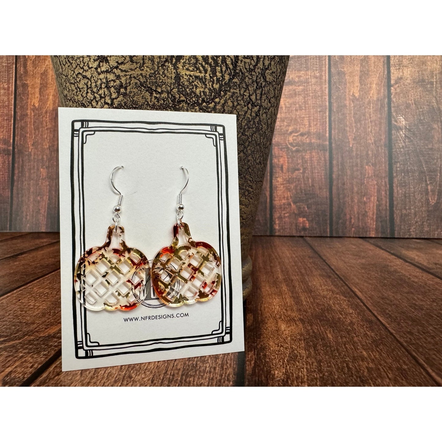 Pumpkin Dangle Earrings - Nifty Decor & More
