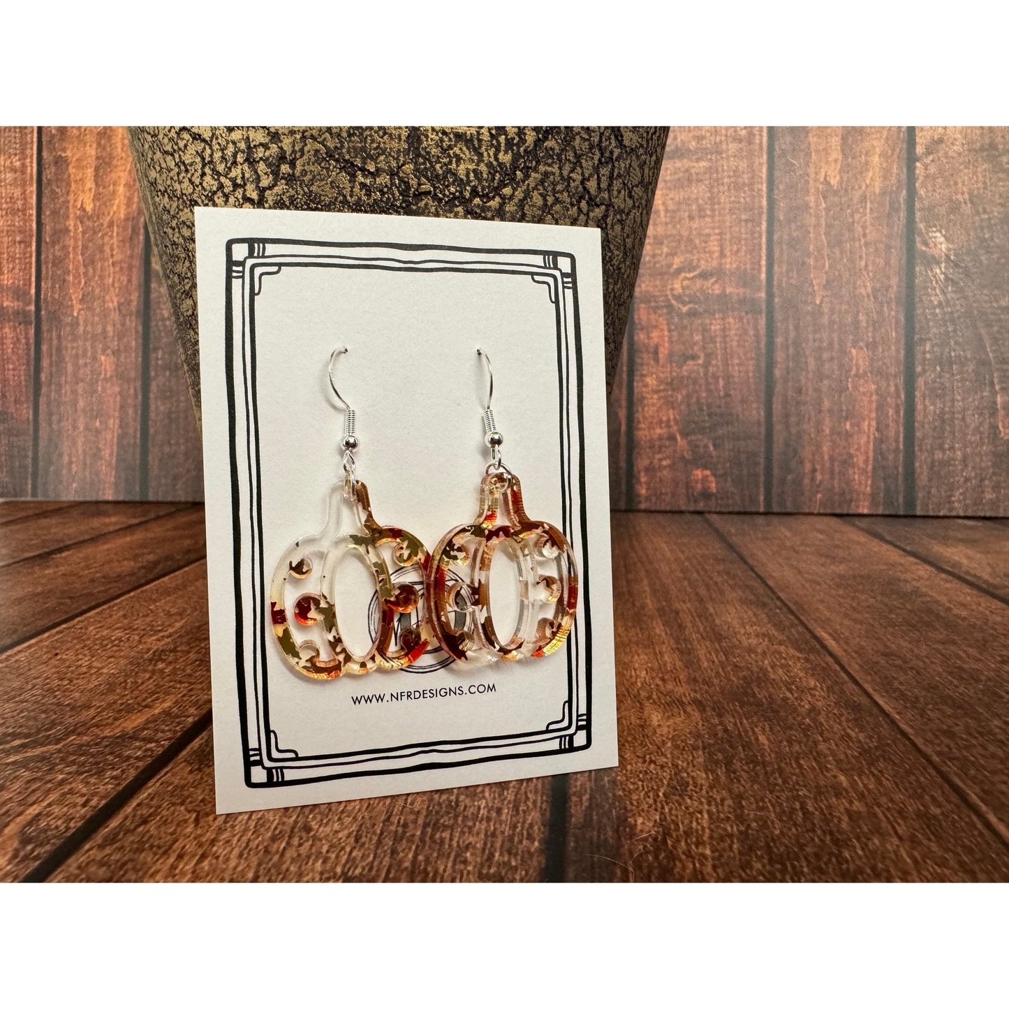 Pumpkin Dangle Earrings - Nifty Decor & More
