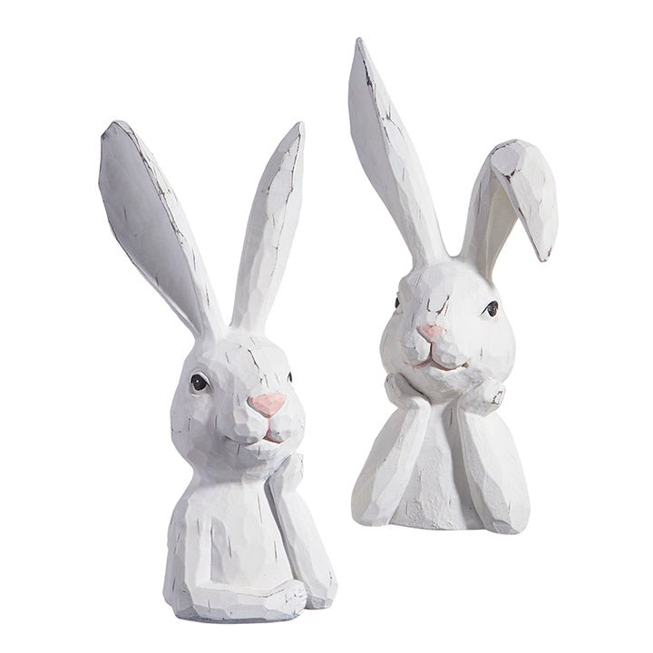 RAZ - 10.25" Thinking Rabbit Bust | Vintage Home Decor Statues | Gifts | Unique Easter Decoration & Collectibles Shelf Sitter