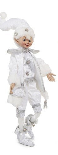 RAZ - 16" Snowflake Elf, Posable Holiday Home Decor, Festive Decoration for Christmas, Cute Elves for Winter Decor - Nifty Decor & More