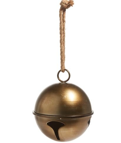 RAZ - 5.5" Antique Gold Jingle Bell Ornament - Nifty Decor & More