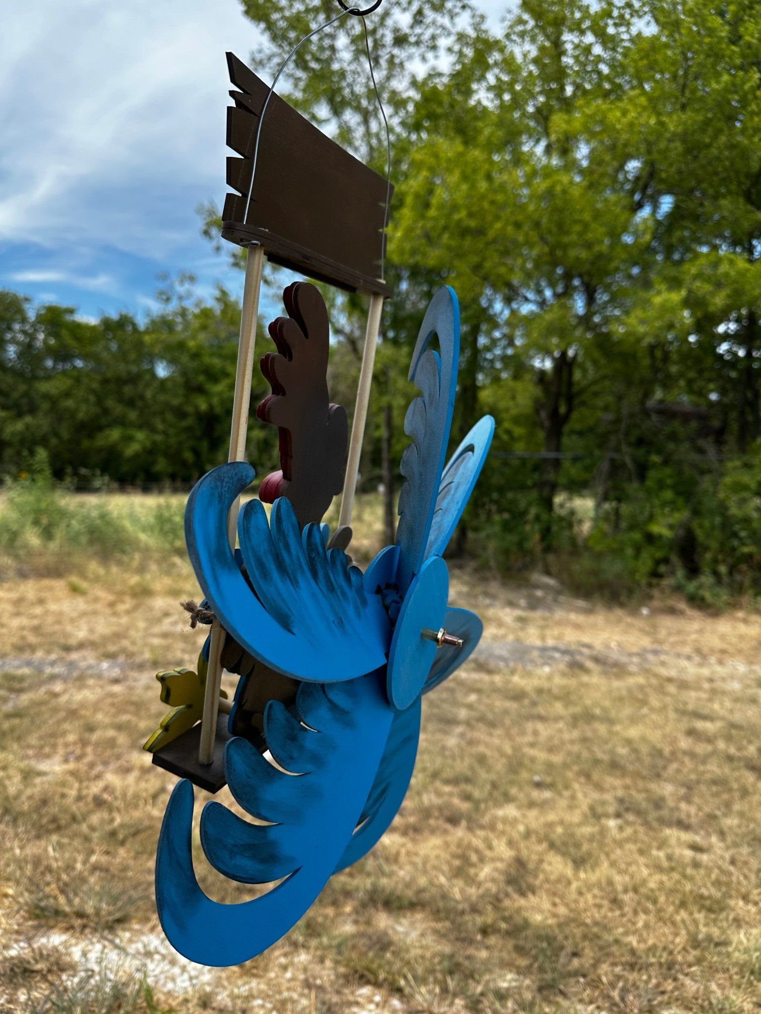 Rooster Windspinner Outdoor Decor