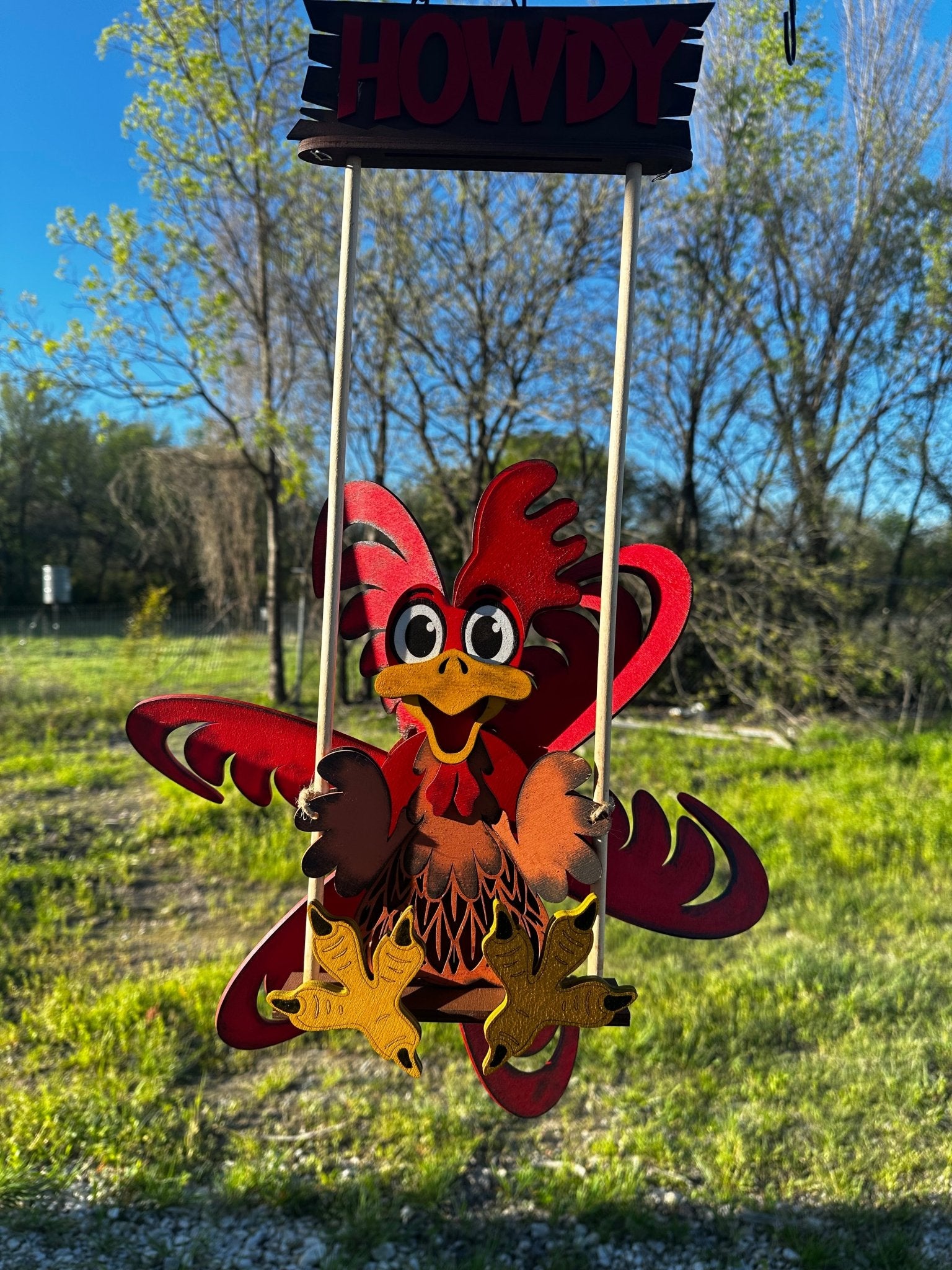 Rooster Windspinner Outdoor Decor