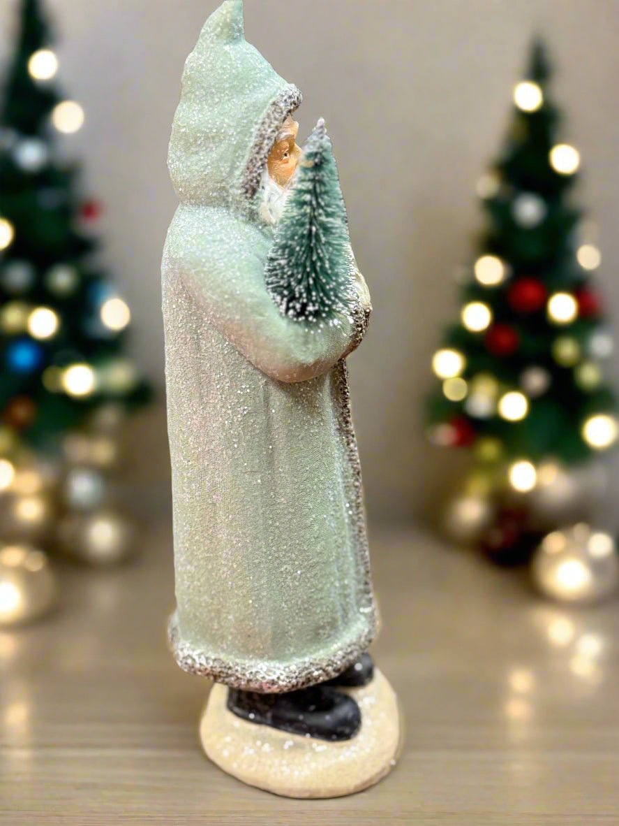 Sage Green Hooded Saint Nick - Nifty Decor & More