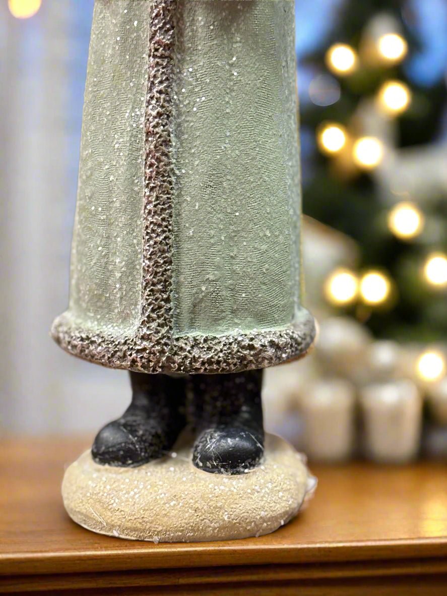 Sage Green Hooded Saint Nick - Nifty Decor & More