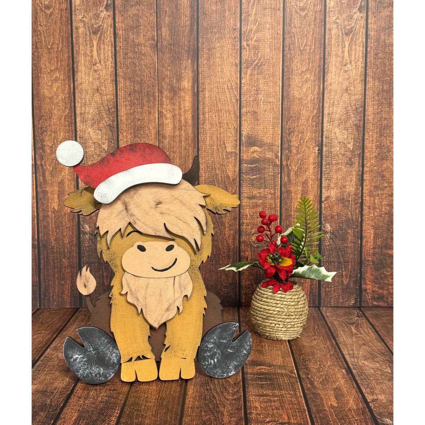 Santa Highland Shelf Sitter - Nifty Decor & More