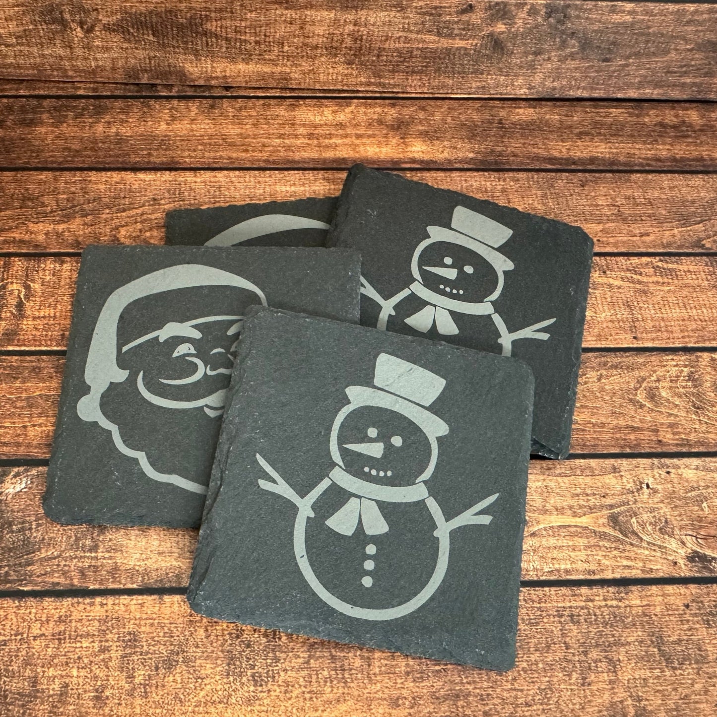 Santa & Snowman Slate Coaster - Nifty Decor & More