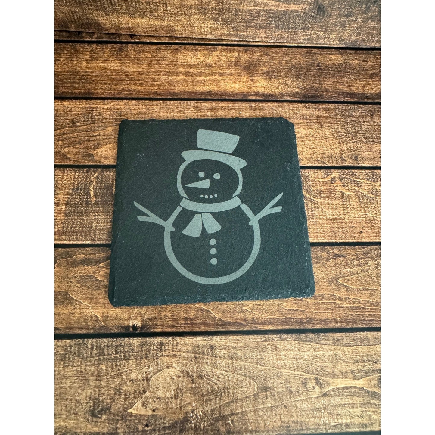 Santa & Snowman Slate Coaster - Nifty Decor & More