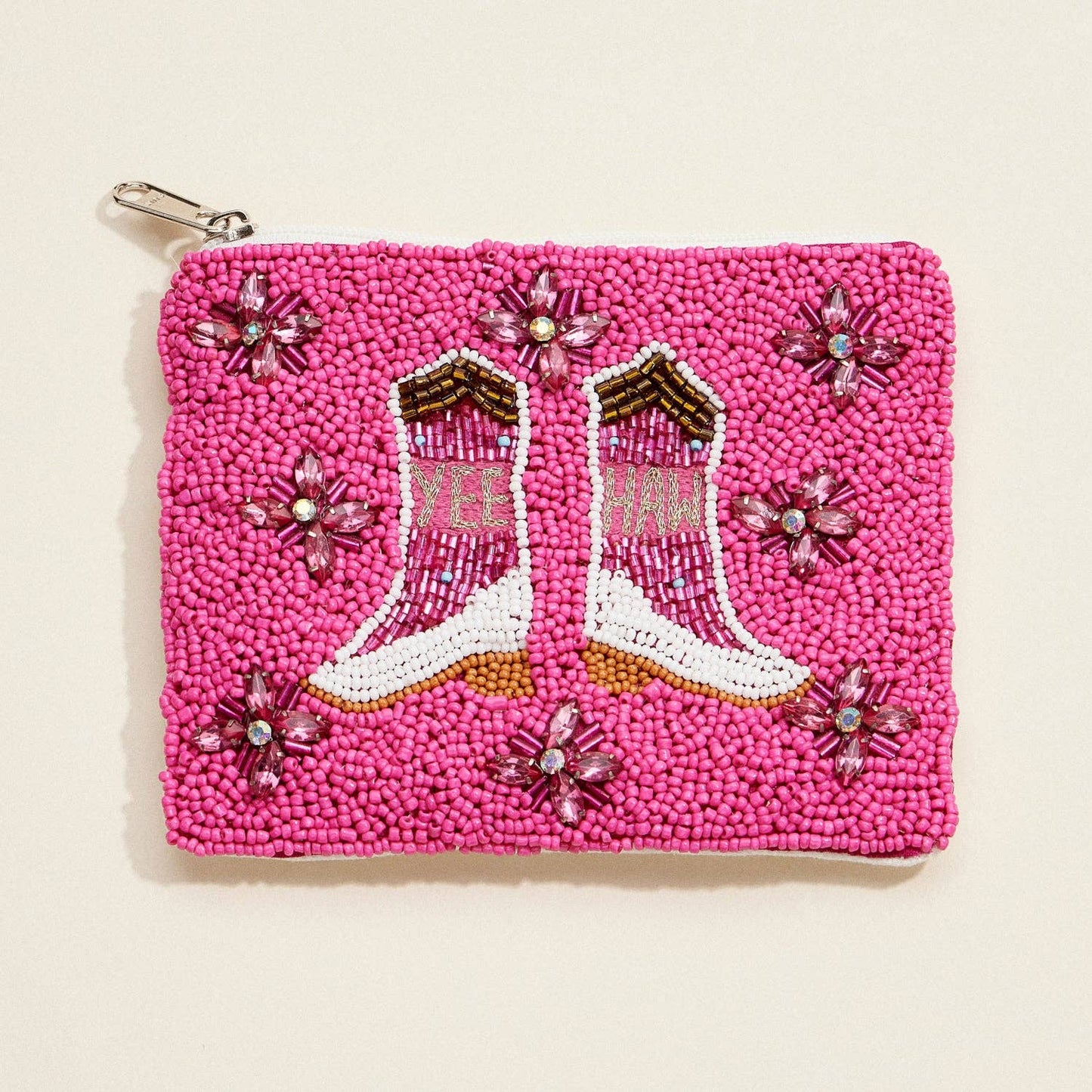 Seed Bead Coin Purses, Bow, Checker & Western Print, Perfect Small Wallet for Her, Preppy and Trendy - Nifty Decor & More