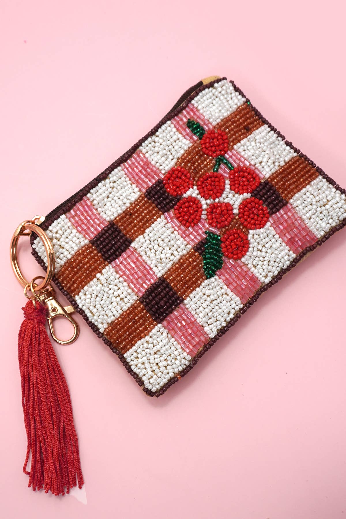 Seed Bead Coin Purses, Bow, Checker & Western Print, Perfect Small Wallet for Her, Preppy and Trendy - Nifty Decor & More