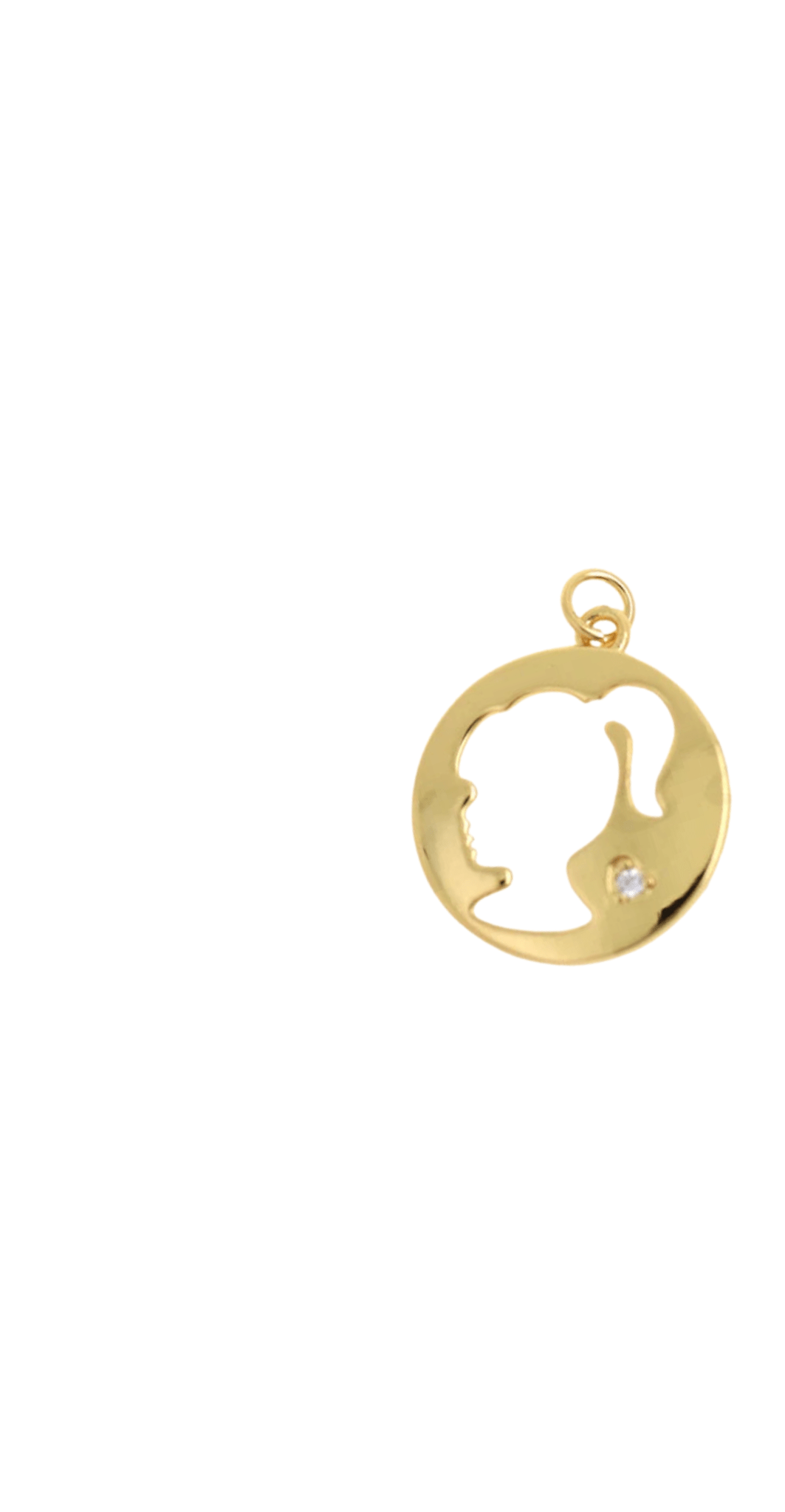 Silhouette Charm for Bracelet or Necklace, Adorable Boy & Girl Design Add - On, Sweet Keepsake Gift for New Parents - Nifty Decor & More