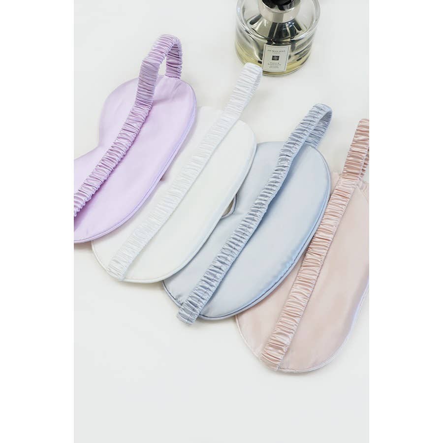 Silk Satin Sleeping Mask, Elegant Solid Color Eye Mask for Deep Sleep, Ideal Spa Gift for Her - Nifty Decor & More