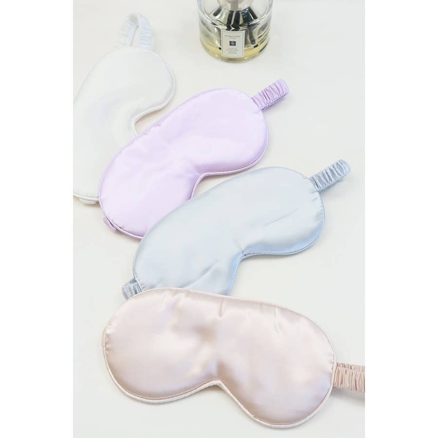Silk Satin Sleeping Mask, Elegant Solid Color Eye Mask for Deep Sleep, Ideal Spa Gift for Her - Nifty Decor & More