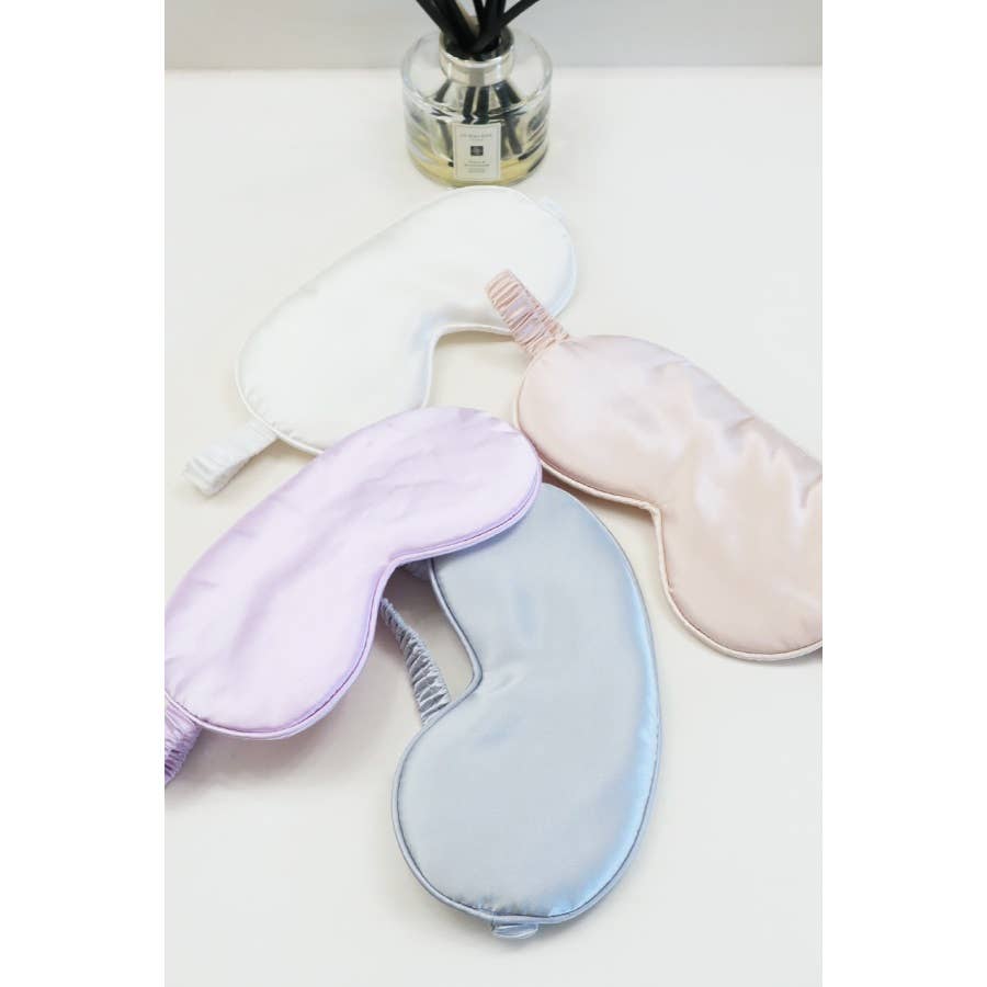Silk Satin Sleeping Mask, Elegant Solid Color Eye Mask for Deep Sleep, Ideal Spa Gift for Her - Nifty Decor & More