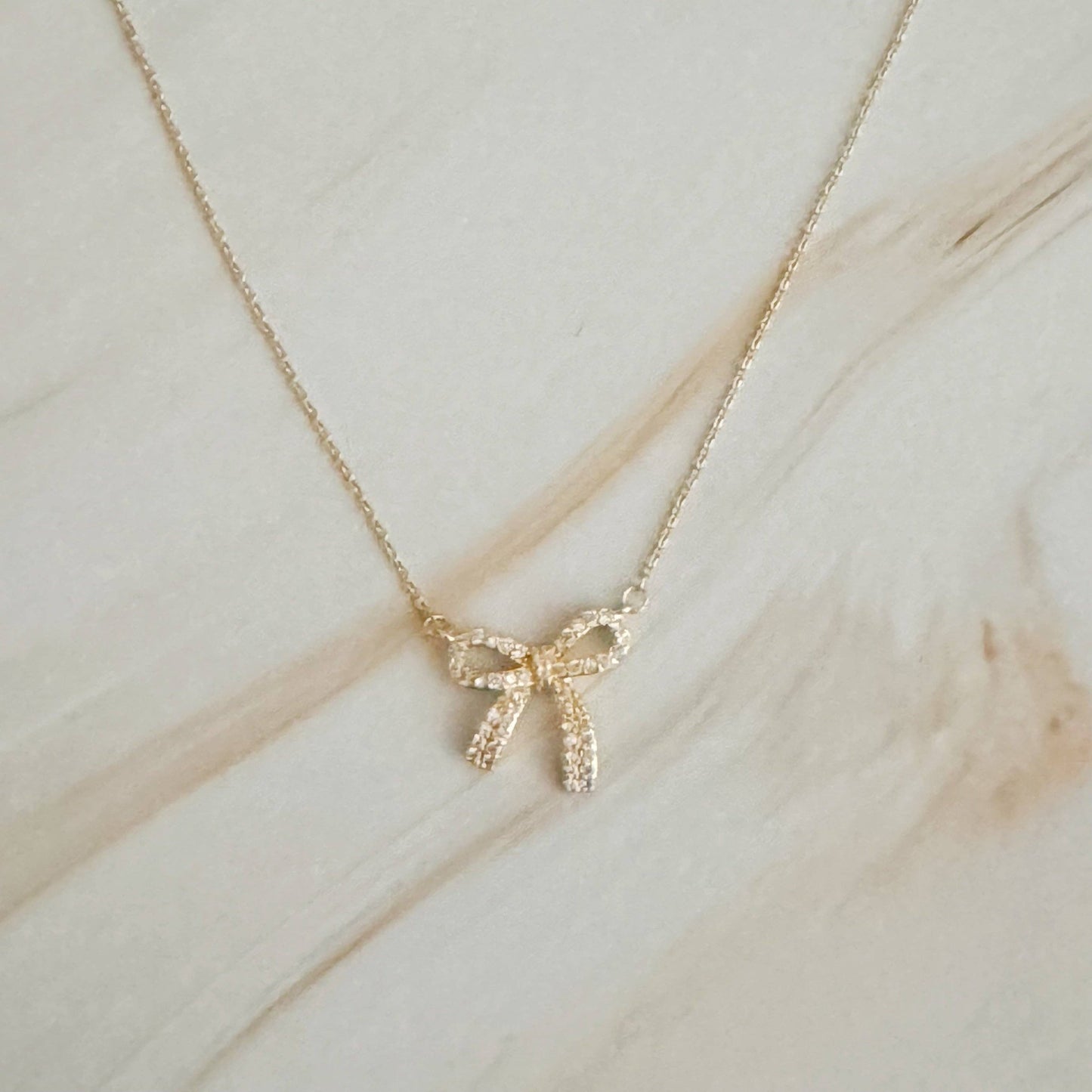 Simply Shine Bow Necklace, Delicate Chic Preppy Design for Stylish Women, Great Gift for Anniversaries or Holidays - Nifty Decor & More