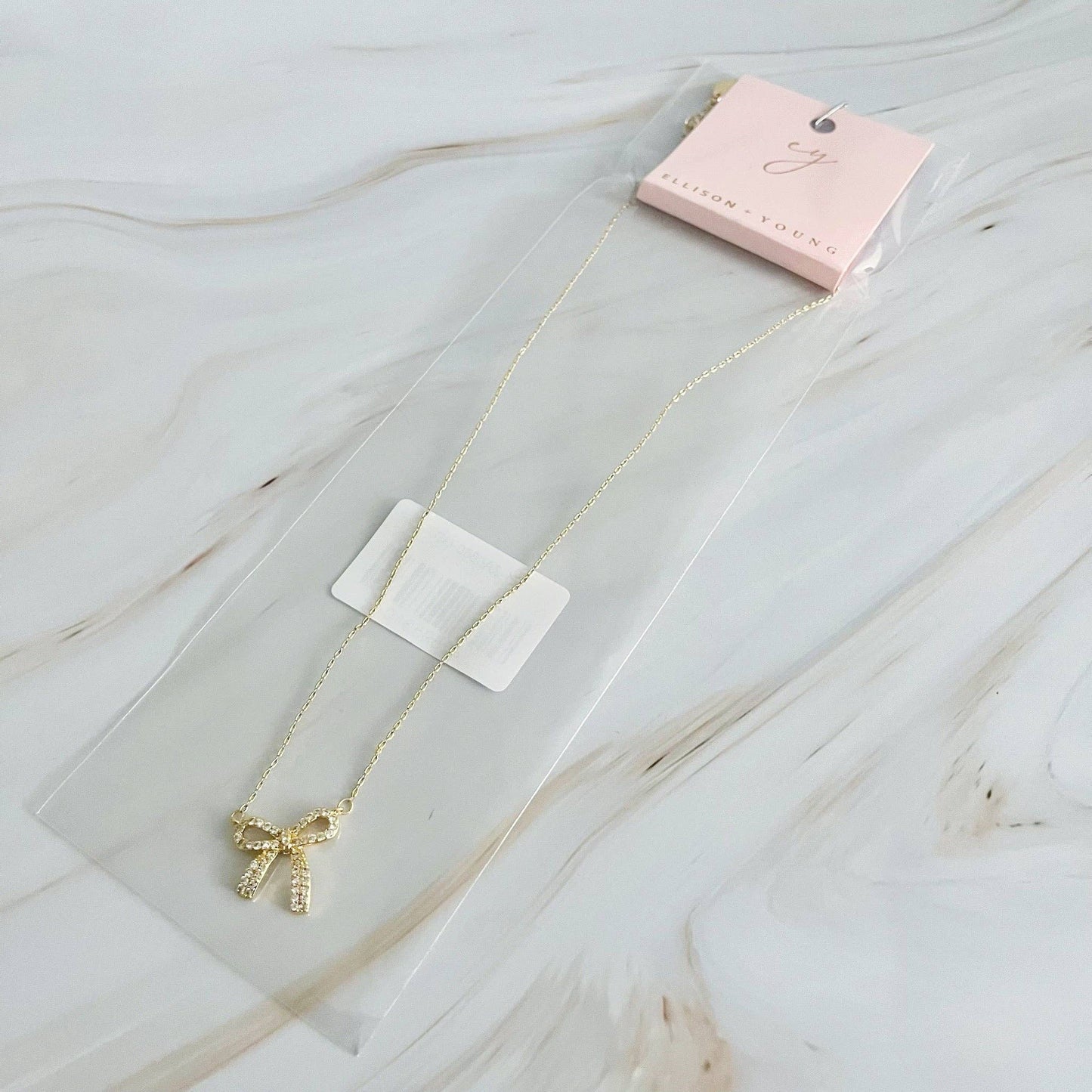 Simply Shine Bow Necklace, Delicate Chic Preppy Design for Stylish Women, Great Gift for Anniversaries or Holidays - Nifty Decor & More