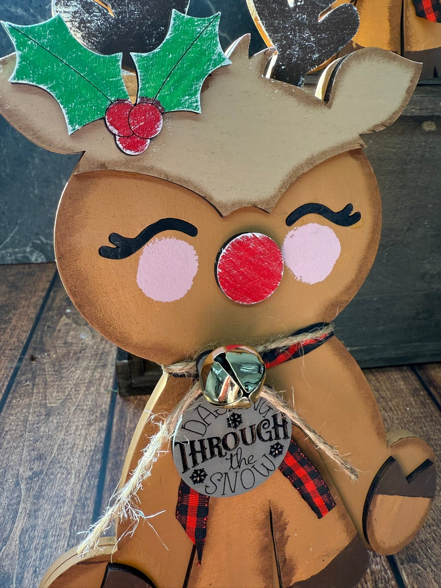 Sitting Reindeer Shelf Sitter - Nifty Decor & More