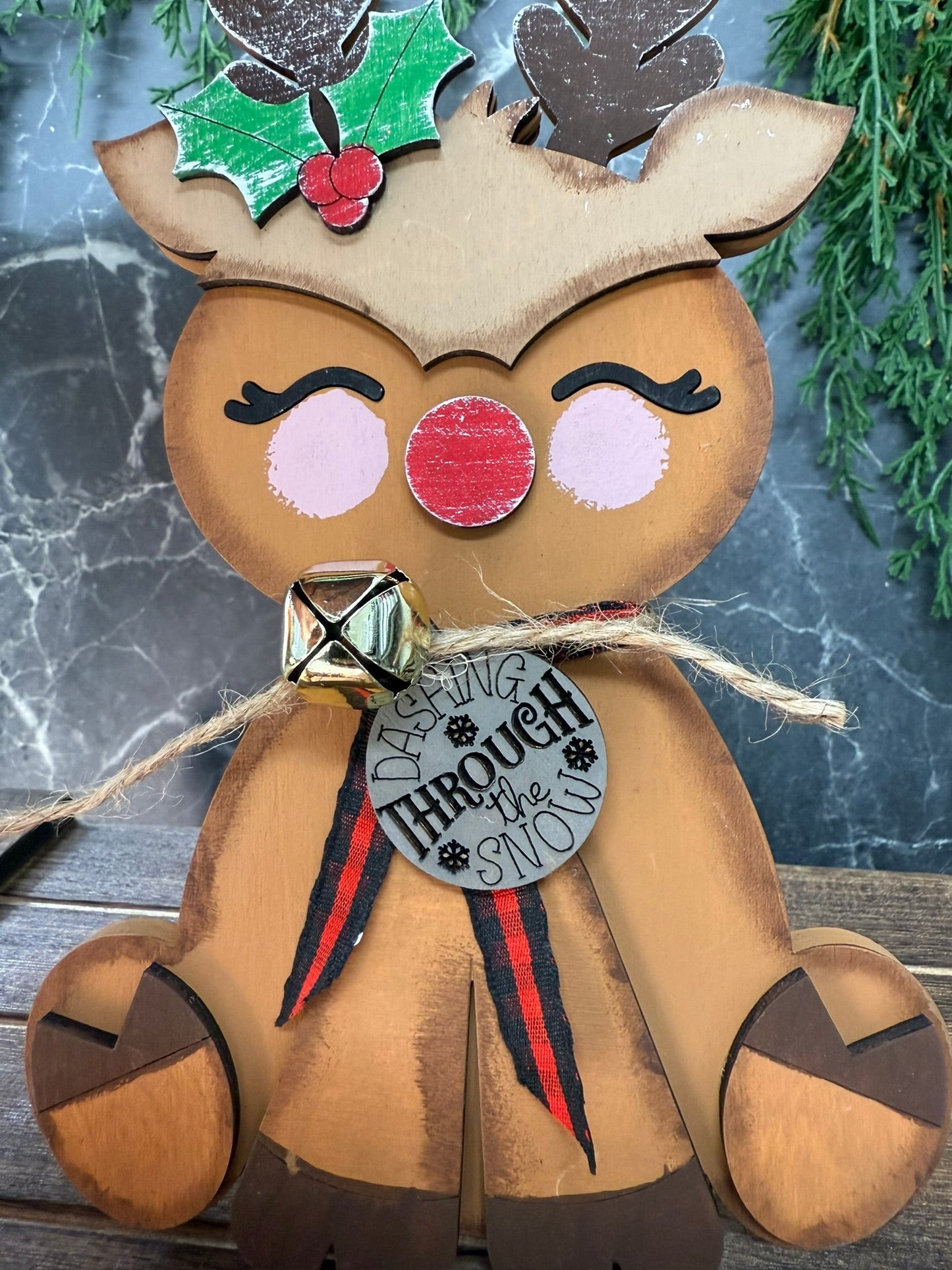 Sitting Reindeer Shelf Sitter - Nifty Decor & More