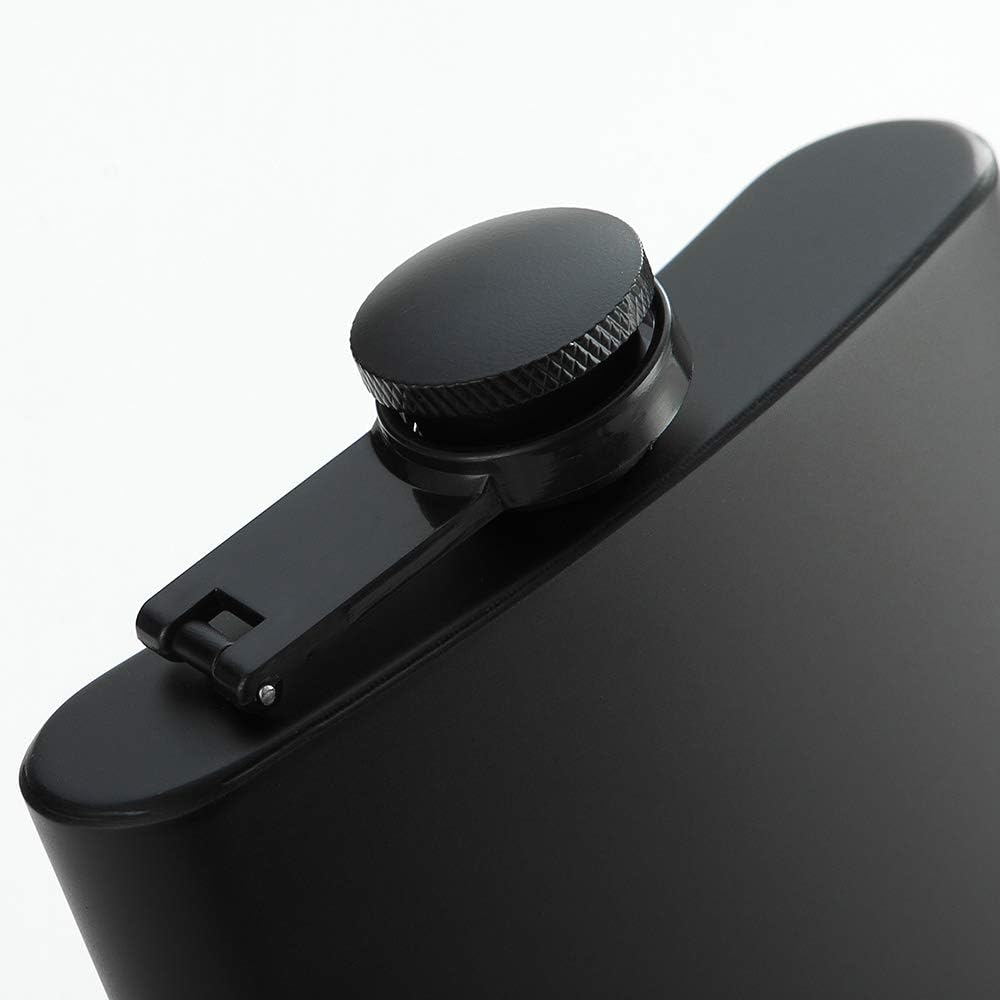 Sleek Personalized Matte Black Flask, perfect engraved men’s birthday or groom anniversary, stylish men’s gift Personalized Flask